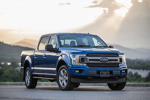 pickup truck blue Ford pickup truck transportation